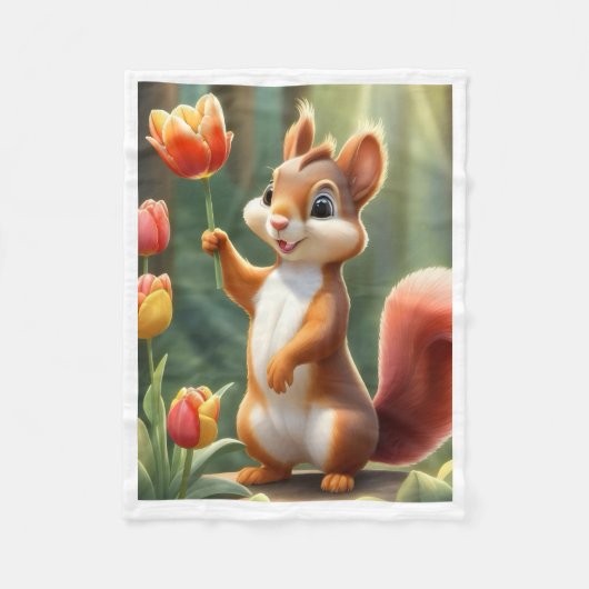 Polaire Couverture en molleton de fleur de tulipe tenue pa (Devant)