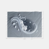 Polaire Couverture en molleton de lune de kitten blanc end (Devant (Horizontal))