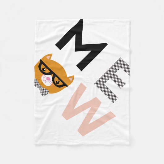 Polaire Couverture en molleton de Meow (Devant)