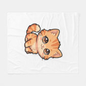Polaire Couverture en molleton de petit chat roux mignon (Devant (Horizontal))