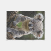 Polaire Couverture en molleton de portrait de bébé koala a (Devant (Horizontal))