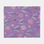 Polaire Couverture en molleton de tulipe violette assourdi (Devant (Horizontal))
