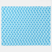 Polaire Couverture en molleton d'Hibiscus Bleu (Devant (Horizontal))