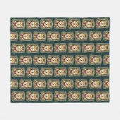 Polaire Couverture en molleton Doge Noël Wow (Devant (Horizontal))