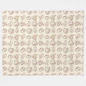 Polaire Couverture en molleton doodle de récolte d'automne (Devant (Horizontal))