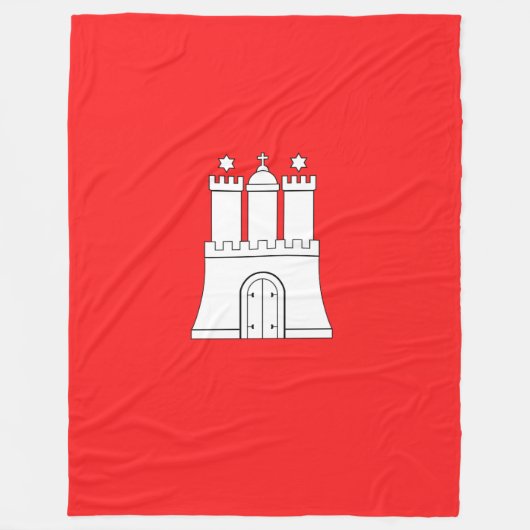 Polaire Couverture en molleton du drapeau de Hambourg (Devant)