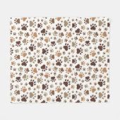 Polaire Couverture en molleton Empreintes de pattes boueus (Devant (Horizontal))