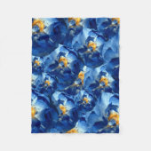Polaire Couverture en molleton fleuri Blue Summer , Blue R (Devant)