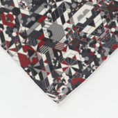 Polaire Couverture en molleton fleuri damassé argent rouge (Coin)