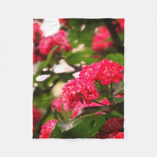Polaire Couverture en molleton Fleurs roses, Petit (Devant)