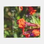 Polaire Couverture en molleton floral de prairie de fleurs (Devant (Horizontal))
