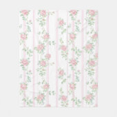 Polaire Couverture en molleton floral Rose rose (Devant)