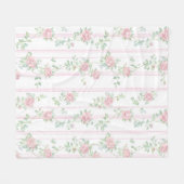 Polaire Couverture en molleton floral Rose rose (Devant (Horizontal))