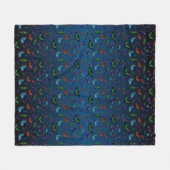 Polaire Couverture en molleton Flutterbies (Mélange Bleu M (Devant (Horizontal))