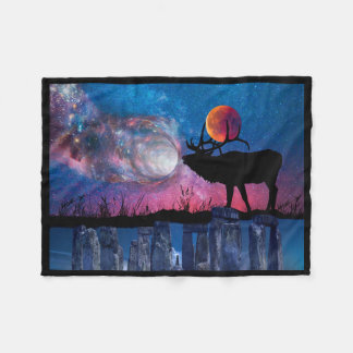 Polaire Couverture en molleton Galaxie Lune Samhain Stoneh