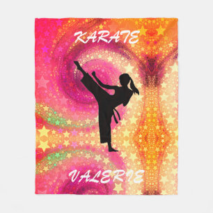Polaire Couverture en molleton Girls Karate Tropical Swirl