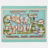 Polaire Couverture en molleton Hot Springs Arkansas (Devant (Horizontal))