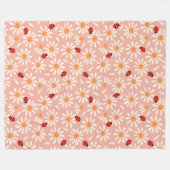 Polaire Couverture en molleton Ladybugs et Daisies (Devant (Horizontal))