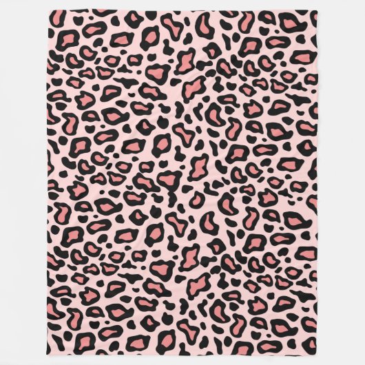 Polaire Couverture en molleton Léopard Rose Cadeau (Devant)