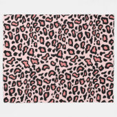 Polaire Couverture en molleton Léopard Rose Cadeau (Devant (Horizontal))