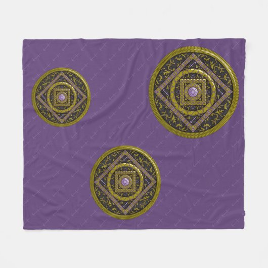 Polaire Couverture en molleton Mandala Sagittaire (Devant (Horizontal))