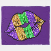 Polaire Couverture en molleton Mardi Gras Kiss (Devant (Horizontal))