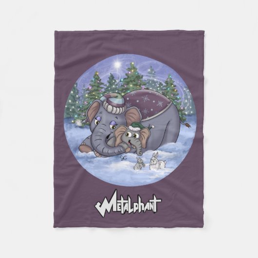 Polaire Couverture en molleton Metalphant Wilbur & Maman (Devant)