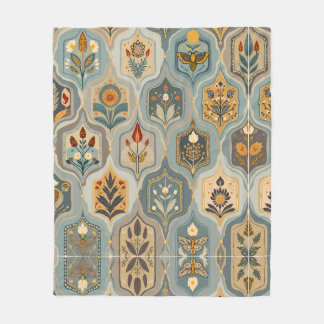 Polaire Couverture en molleton mosaïque florale décorative