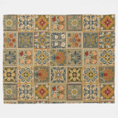 Polaire Couverture en molleton mosaïque florale décorative (Devant (Horizontal))