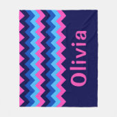 Polaire Couverture en molleton moyenne monogramme chevron (Devant)