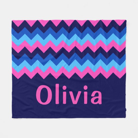Polaire Couverture en molleton moyenne monogramme chevron (Devant (Horizontal))