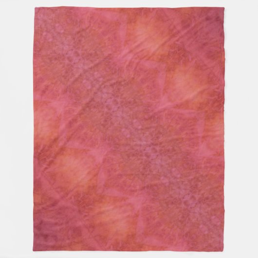 Polaire Couverture en molleton orange et rose joyeuse (Devant)