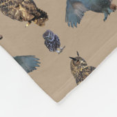 Polaire Couverture en molleton Owl Frenzy (Beige) (Coin)