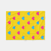Polaire Couverture en molleton Pan Pride Hearts (Devant (Horizontal))