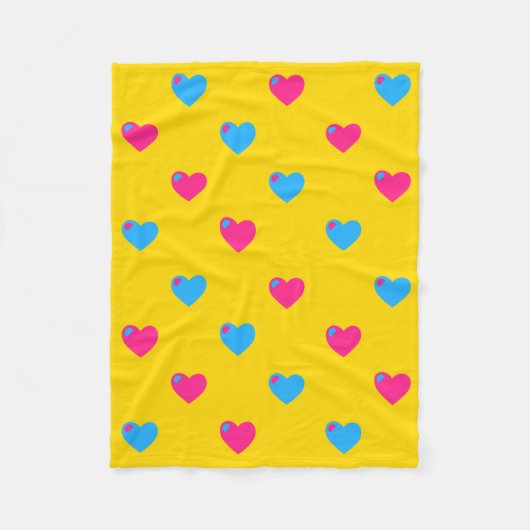 Polaire Couverture en molleton Pan Pride Hearts (Devant)