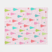 Polaire Couverture en molleton Pastel Christmas Trees (Devant (Horizontal))
