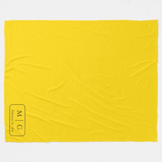 Polaire Couverture en molleton personnalisée avec monogram (Devant (Horizontal))