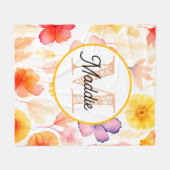 Polaire Couverture en molleton personnalisée avec monogram (Devant (Horizontal))