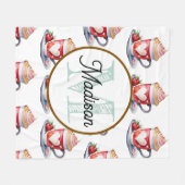 Polaire Couverture en molleton personnalisée avec monogram (Devant (Horizontal))