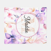 Polaire Couverture en molleton personnalisée avec monogram (Devant (Horizontal))