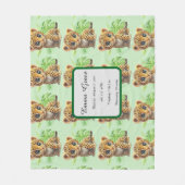 Polaire Couverture en molleton personnalisée bébé léopard (Devant)