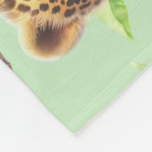 Polaire Couverture en molleton personnalisée bébé léopard (Coin)