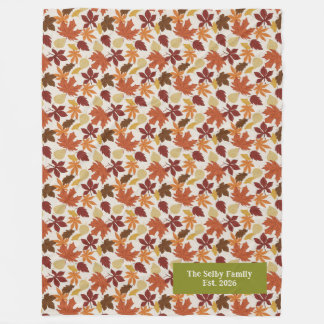 Polaire Couverture en molleton personnalisée feuilles tomb