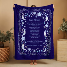 Couverture en molleton personnalisée pour baptême