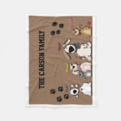 Polaire Couverture en molleton personnalisée pour famille  (Devant)