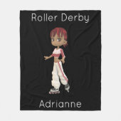 Polaire Couverture en molleton personnalisée Roller Derby (Devant)