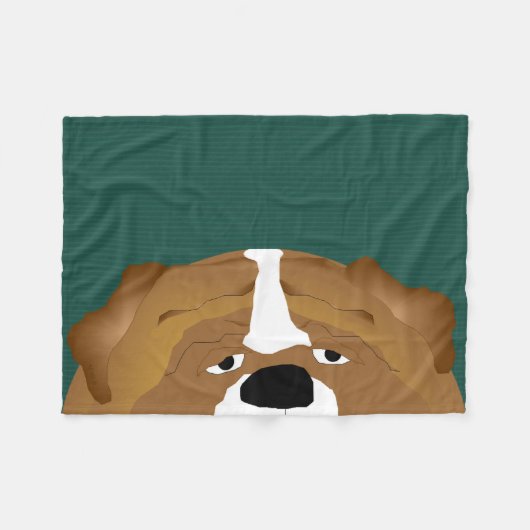 Polaire Couverture en molleton petit Bulldog (Devant (Horizontal))