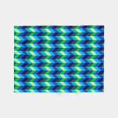 Polaire Couverture en molleton petite ombre chevrons bleu (Devant (Horizontal))
