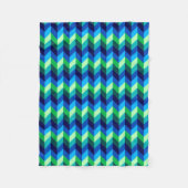 Polaire Couverture en molleton petite ombre chevrons bleu (Devant)