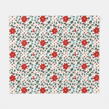 Couverture en molleton Poinsettia Paradise Cheer